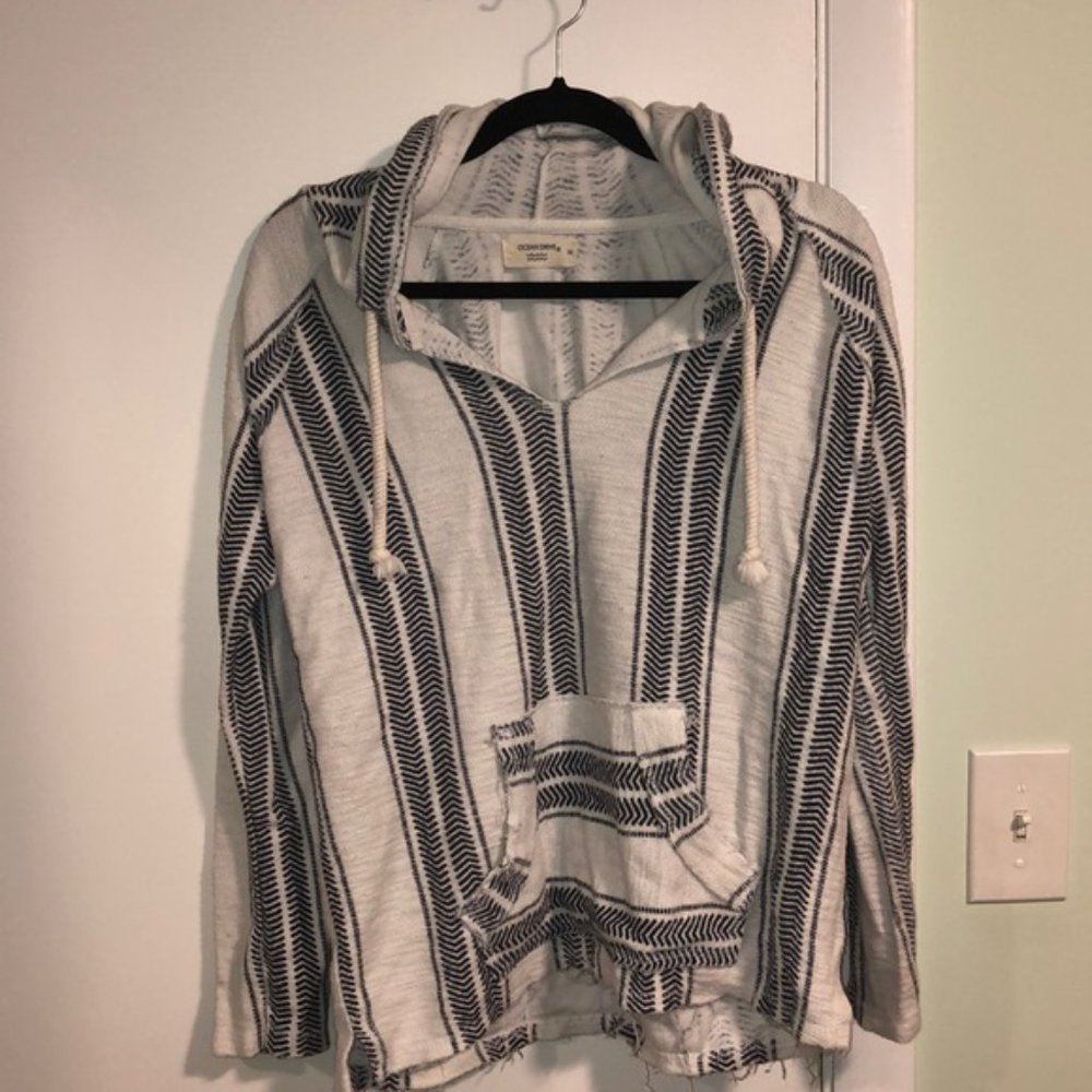 Tribal Terry Cloth Pullover Hoodie